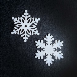 Two Christmas Snowflakes